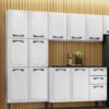 Cozinha Modulada 3 Peças com 12 portas New Premium - Branco - Itatiaia