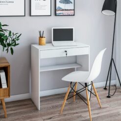 Escrivaninha 1 gaveta com chave Mag  - Branco