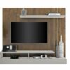 Painel Home Suspenso para TV até 50” Zeus - Ipê/Off White - Bors