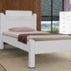 Cama Solteiro Paris - Branco - Gabrielli