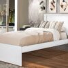 Cama Solteiro Flex Barcelona - Branco/Preto