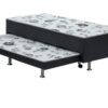 Cama Box Solteiro Conjugado Com Auxiliar Cori Vaz - Preto - 88 x 188 x 43 - Ortobom