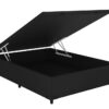 Box Baú Casal Inteiro Nature Elite Corino Preto - 138 x 188 x 42 - Dream