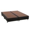 Base Casal Box Bipartido Camurça Preto - 138 x 188 x 30 - Ortobom