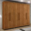 Guarda-roupa Casal 6 portas 4 gavetas Master - Cinamomo - BNT