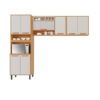 Cozinha Modulada 3 Peças 8 portas Nápoles - Cinamomo/Off White - Itatiaia