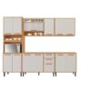 Cozinha Completa Modulada 5 Peças 13 portas Nápoles - Cinamomo/Off White - Itatiaia