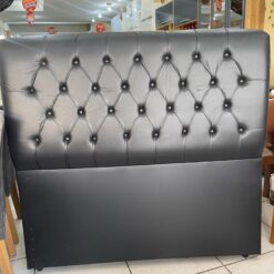 Cabeceira Casal para Cama Box Barcelona Classic 1,40 - Corino Preto 601 - Bona