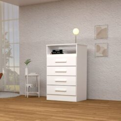 Cômoda com 4 Gavetas Jessica - Branco - ACP