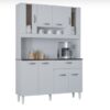 kit cozinha compacto 8 Portas 1 Gaveta Coral - Branco - Poquema