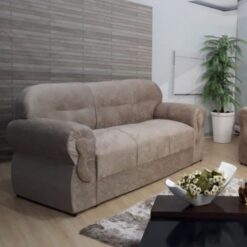 Sofá Brasil 3 Lugares - Bege -  Sol Nascente Estofados