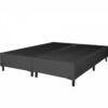 Base Casal Box Bipartido Corino Preto - 138 x 188 x 38 - Dream