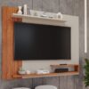 Painel Para TV Até 65 Polegadas Floripa - Off White/Cinamomo