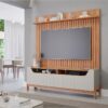 Conjunto Home - Painel e Rack para TV 70" Moema - Off White/Cinamomo - PMB