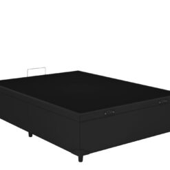 Box Baú Solteirão Nature Elite Corino Preto - 108 x 188 x 42 - Dream