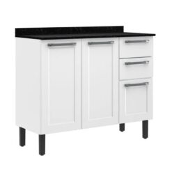 Balcão com tampo 3 Portas 2 Gavetas Florença - BALC-105 3PT2GV - Branco - Itatiaia