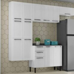 Cozinha Completa Modulada 4 Peças 13 Portas Florença - Branco - Itatiaia