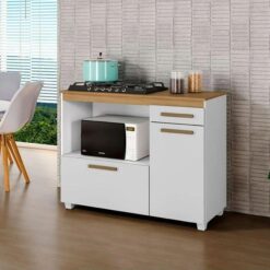 Balcão de Cozinha para Cooktop 4 Bocas Kairos - Branco  - ATM