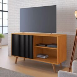 Rack para Tv Até 43" Carinho - Cinamomo/Preto - JCM