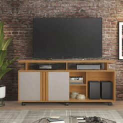 Rack para Tv Até 58" Humor - Cinamomo/Off White - JCM