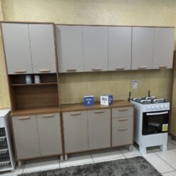 Cozinha Completa Modulada 4 Peças 12 portas Itafriz - Cinamomo/Fendi - Itatiaia