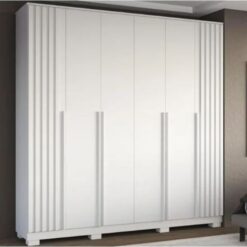 Guarda-Roupa Casal 6 portas com pés Jasmile - Branco - Acp