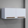 Armário de cozinha Aéreo 2 portas Cristal Titanium Gel - Branco - ATM