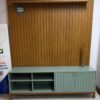 Conjunto Home - Painel e Rack para TV 70" Holanda - Salvia/Cinamomo - PMB