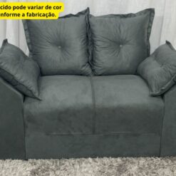 Sofá Paris 2 Lugares - Cinza Chumbo 606 -  Alpoim Estofados