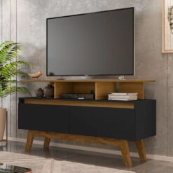 Rack para TV Até 50" Rubi - Cinamomo/Preto - BC