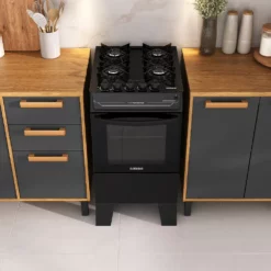 Fogão Mesa de Vidro 4 Bocas Automático Electra Glass Plus - Preto - Itatiaia