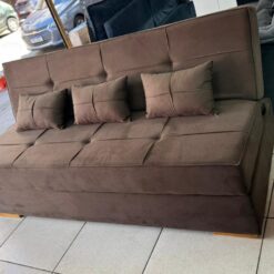 Sofá-Cama Sem Braço Itália - Marrom 119B - Araujo Estofados