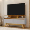 Rack para TV Até 50" Rubi - Naturalle/Off White - BC