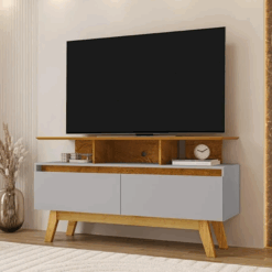Rack para TV Até 50" Rubi - Naturalle/Off White - BC