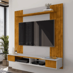 Painel Home para TV Até 55 Polegadas Ipanema - Naturalle/Off White - BC