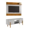 Conjunto Home - Painel e Rack para TV até 65" Camburi - Naturalle/Off White - BC