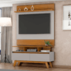 Conjunto Home - Painel e Rack para TV até 55" Rubi - Naturalle/Off White - BC