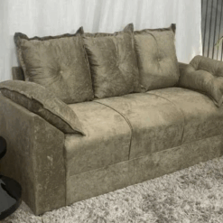 Sofá Paris 3 Lugares - Marrom Cappuccino 609 -  Alpoim Estofados