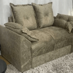 Sofá Paris 2 Lugares - Marrom Capuccino 609 -  Alpoim Estofados