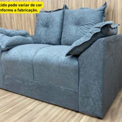 Sofá Paris 2 Lugares - Cinza 605 -  Alpoim Estofados