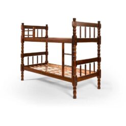 Cama Beliche Torneada Solteiro - Imbuia - Rubin