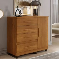 Cômoda Sapateira Florença Com 4 Gavetas E 1 Porta - Cinamomo - BNT