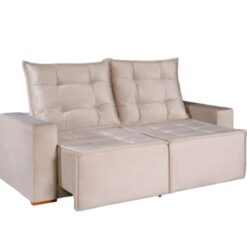Sofá Retrátil e Reclinável 2 Lugares Grécia 1,40 - Bege - UES