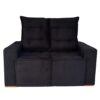 Sofá Retrátil e Reclinável 2 Lugares Grécia 1,40 - Preto - UES