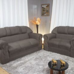 Conjunto de Sofá 2 e 3 Lugares Corsa - Marrom - Alpoim Estofados