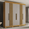 Guarda-Roupa Casal 6 Portas Com Pés Granada - Cinamomo/Off White - Sallêto