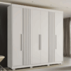 Guarda-Roupa Casal 6 Portas Com Pés Granada - Branco - Sallêto