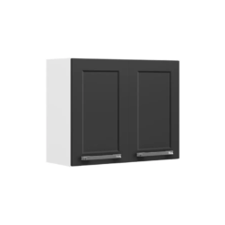 Armário Aéreo Cozinhas 2 Portas Florença ARM-70 2PT - Branco/Grafite - Itatiaia