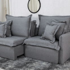 Sofá-Cama 2 Lugares Linho Lima Sem corino 1,80 - A59 Cinza