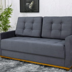 Sofá 2 Lugares living Austria 1,70m - Grafite